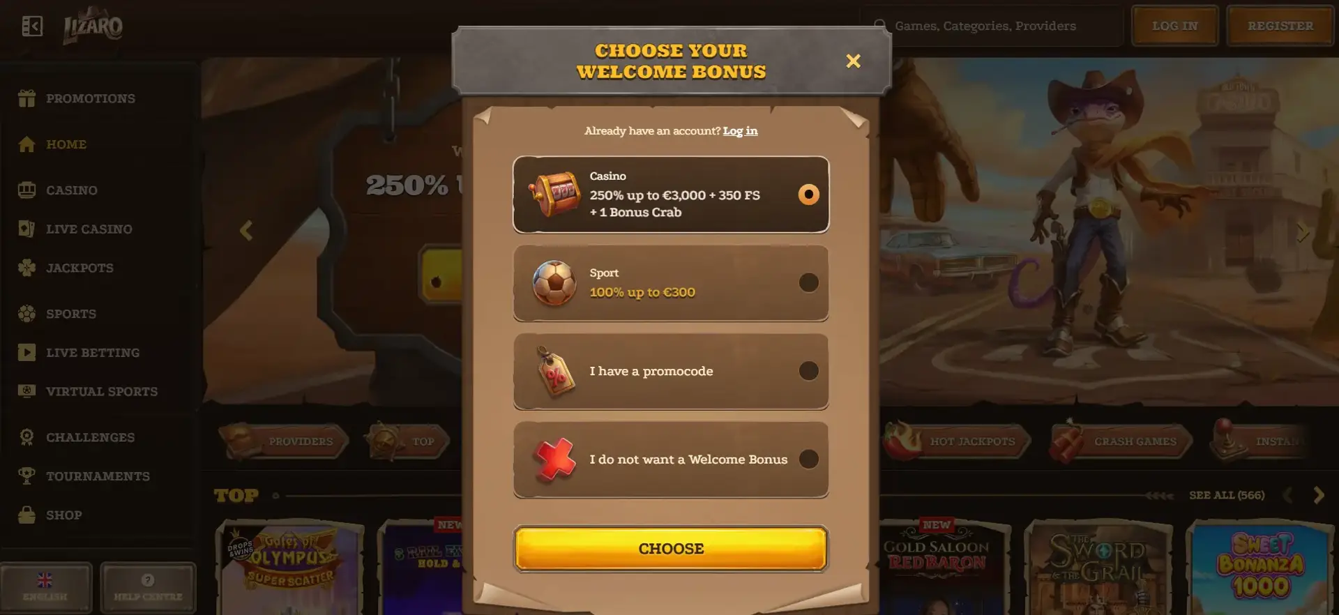 Lizaro Slots Screenshot